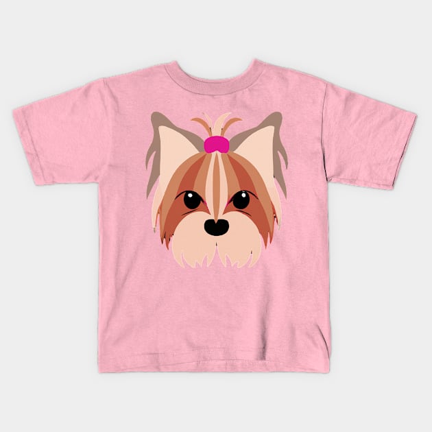 Yorkshire Terrier Pink Dog Lover Yorkie Retro Kids T-Shirt by BetterManufaktur